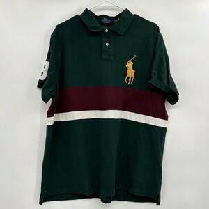 Polo‎ Ralph Lauren Mens Big Pony Custom Slim Fit Shirt Sz XL Green Preppy #3